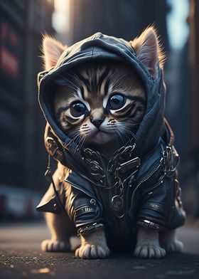 Cute Kitten Streetwear 3D