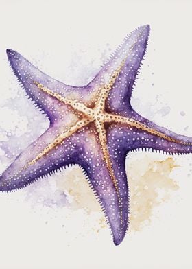 watercolour starfish 