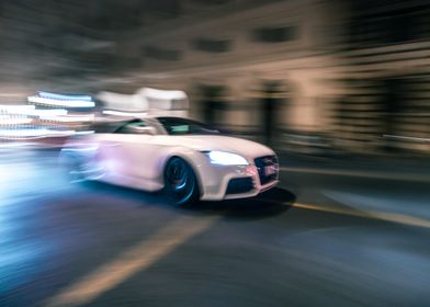 Audi TT car motion blur