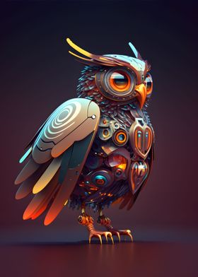 Futuristic Owl Robots