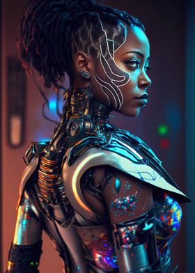 Badass cyberpunk girl