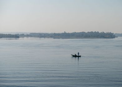 Solitary Boat on the Nile