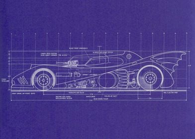 Bat Mobil Blueprints