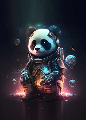 Futuristic Panda Robots