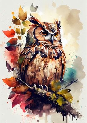 Owl Watercolor