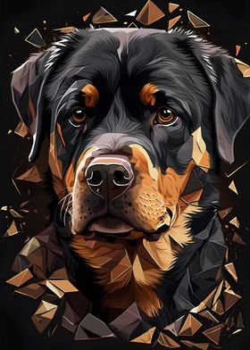 Rottweiler dog abstract