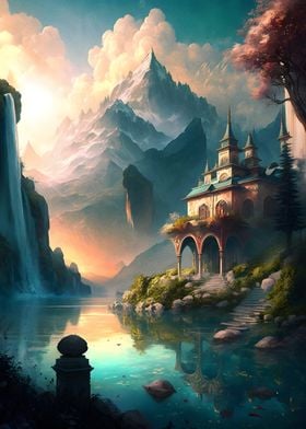 beautiful scenery palace