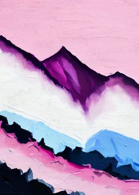 Colorful mountains paint