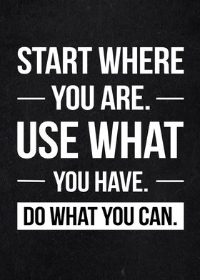 start where you are