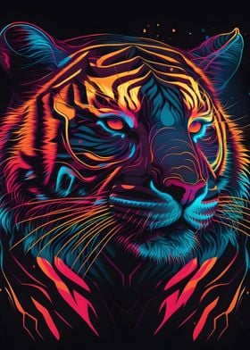 Neon Tiger Cyberpunk