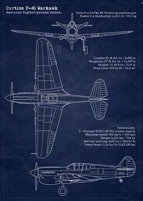 P40 Warhawk Blueprint