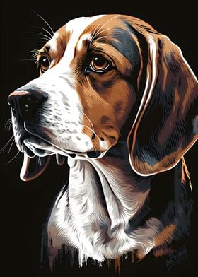 Beagle dog portrait