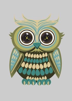 Star Eye Owl Green