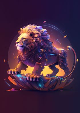 Futuristic LION ROBOTS