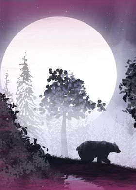 bear and moon