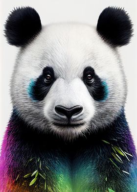 Colorful Panda Animals