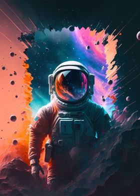 astronaut in the edge