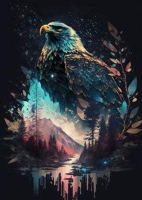 Eagle Double Exposure