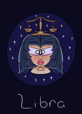 'Libra Zodiac Goddess' Poster by Aaliyah Paolucci | Displate