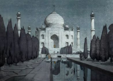 Ukiyo e Taj Mahal Gardens