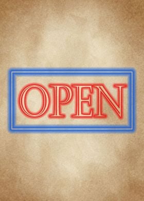 open  Sign vintage