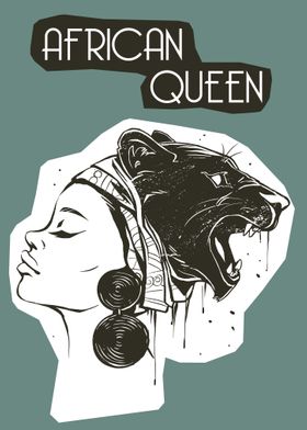 Poster African Queen Blue