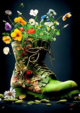 Flower in shoe