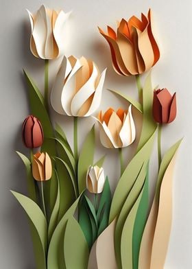 tulips paper craft