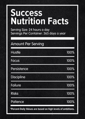 success nutrition facts