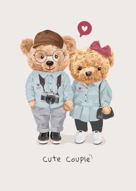 Bear doll lover in couple