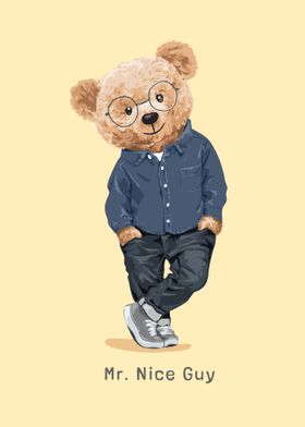 Bear doll standing legs