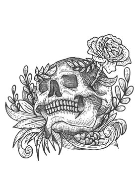 Skull floral decoration