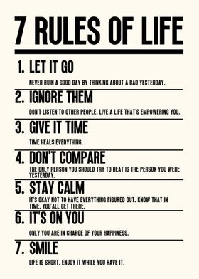 7 Rules of Life