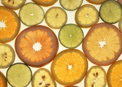 citrus slices vintage