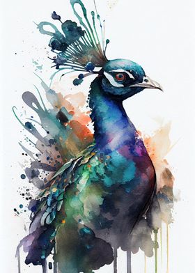 Peacock Watercolors