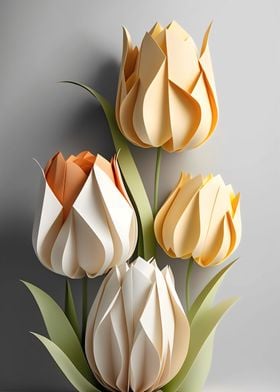 tulips paper craft