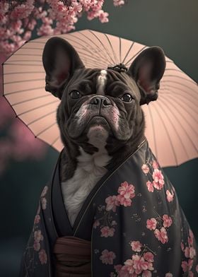 French Bulldog Kimono