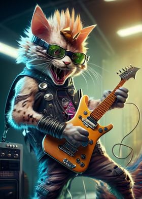 Rock N Roll Cool Cat 5