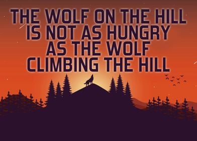 Hungry Wolf On The Hill