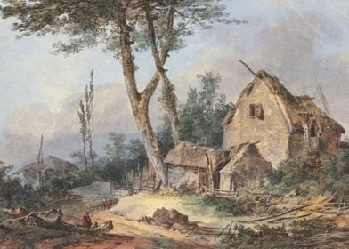 Ruined homestead landscape