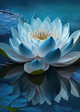 Lotus and moon