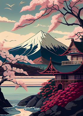 Pink Japanese Temple