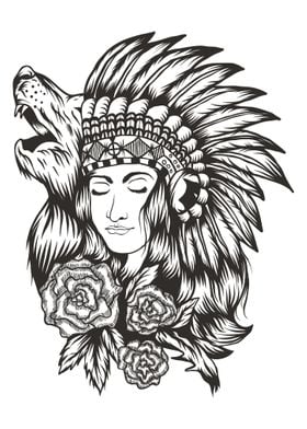 Woman Native american 