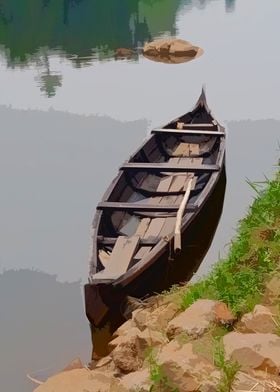 Boat on River Side2