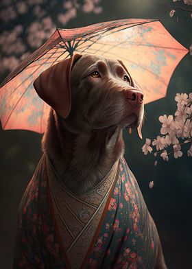 Chocolate Labrador Kimono