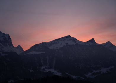 sunset mountains