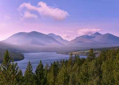 Hazy Norwegian mountains