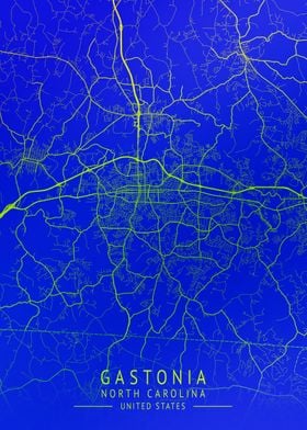 Gastonia USA City Map