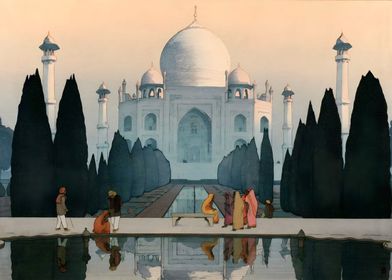 Ukiyo e Taj Mahal