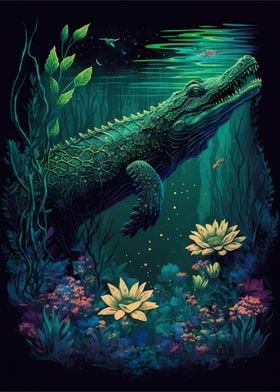 Whimsical Crocodile